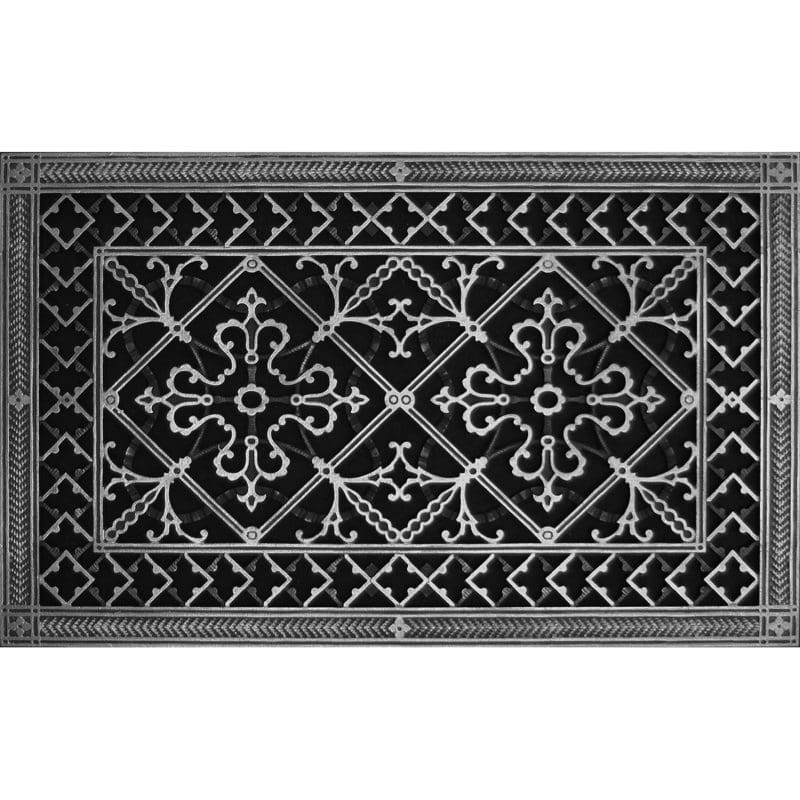 Decorative Grille Craftsman Style Arts and Crafts 14" x 24" in Pewter finish