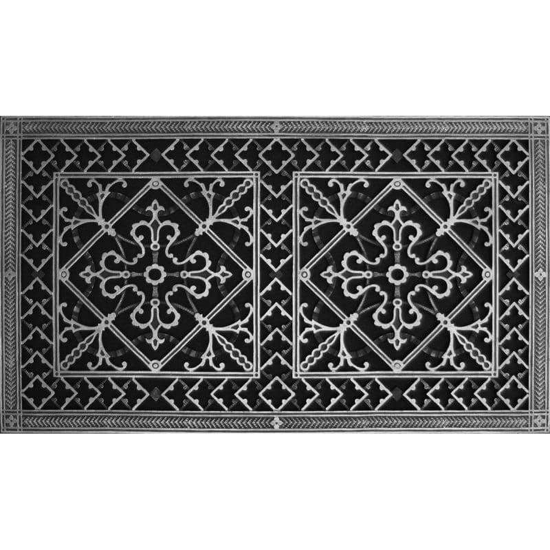 decorative grille Craftsman style Arts and Crafts 16" x 30" in Pewter finish.