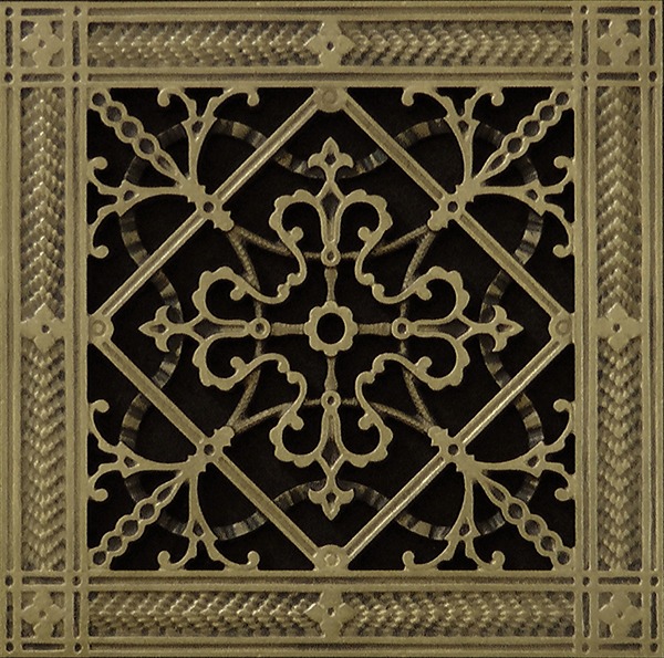 decorative vent cover in arts and crafts style