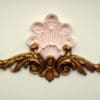 Handpainted plaster side ornament in Shell Style