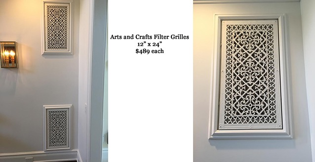 Arts and Crafts Filter Grilles 12" x 24"
