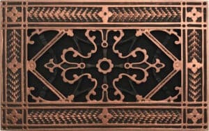 Decorative Grille in Arts and Crafts Style in Aged Copper