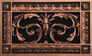 Decorative Grille Louis XIV in Aged Copper
