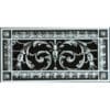 French Style Louis XIV decorative grille 4" x 10" in Nickel Finish