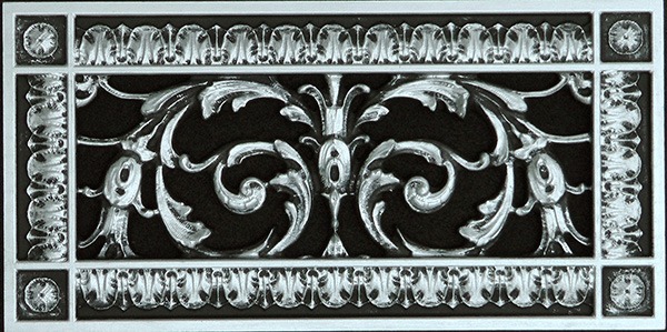 Louis XIV decorative grille in Nickel Finish
