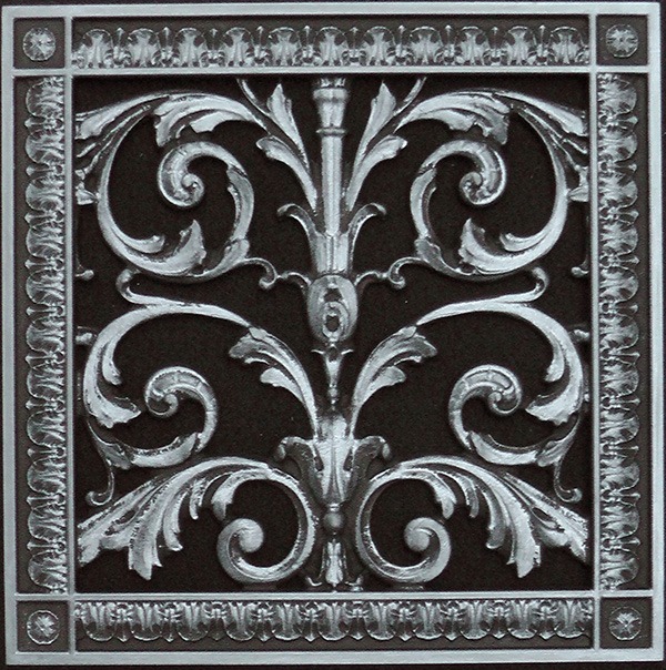Louis XIV decorative vent cover in Pewter Finish