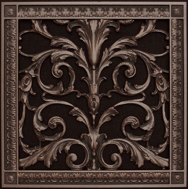 Louis XIV decorative vent cover in Rubbed Bronze Finish