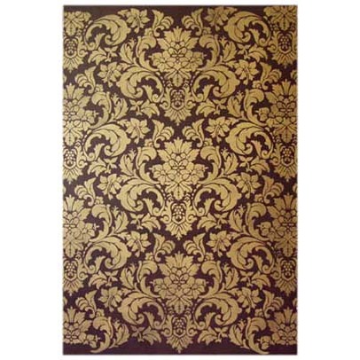 panel art Damask handpainted canvas panel in old wood gold finish