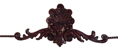 Shell Ceiling Side Ornament in Chinese Red Standard Finish