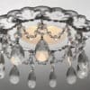 decorative recessed light with florentine trime and clear crystal tear drop crystals