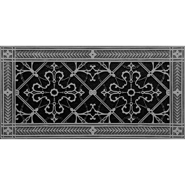 Vent Cover in Arts and Crafts Style 6" x 14" in Pewter Finish