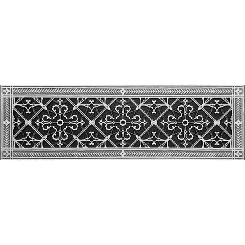 Vent Cover in Arts and Crafts Style 6" x 24" in Nickel Finish