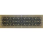 Vent Cover Arts and Crafts Style 6' x 24" in Antique Brass.