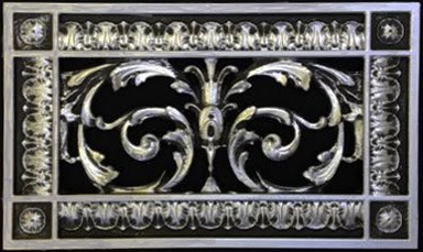 Louis XIV 4x8 decorative grille in Nickel