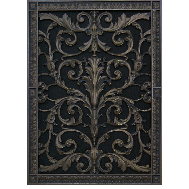 Louis XIV Decorative Grille 20x14 in Old Wood Gold