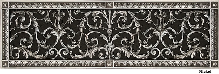 Decorative grille in Louis XIV style in Nickel Finish