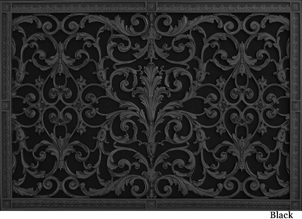 Louis XIV decorative grille 20x30 in Black finish