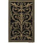 Decorative grille in Louis XIV Style 24x14 in Antique Brass Finish