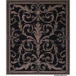 Decorative vent cover in Louis XIV style 24x20 in Rubbed Bronze finish