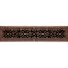Arts and Crafts style decorative grille in Rubbed Bronze