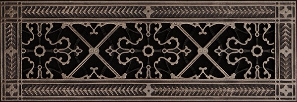 Arts and Crafts decorative vent cover in Rubbed Bronze