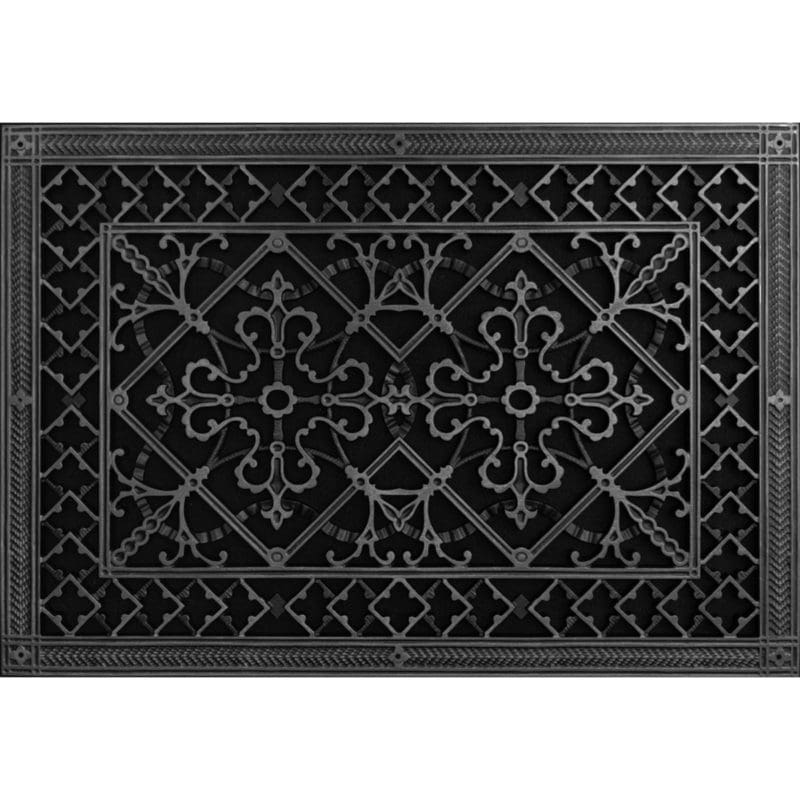 Decorative grille craftsman style Arts and Crafts 16" x 24" in Black Finish.