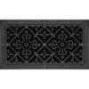 Decorative Grille Craftsman Style Arts and Crafts 8" x 16" in Black Finish.
