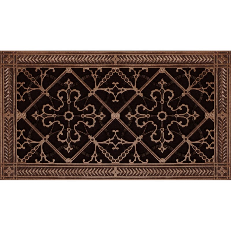 Decorative Grille Craftsman style Arts and Crafts 8" x 16" in Rubbed Bronze Finish.