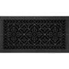 Decorative grille Craftsman style Arts and Crafts 14" x 30" in Black Finish.