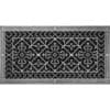 Decorative grille Craftsman style Arts and Crafts 14" x 30" in Nickel Finish.