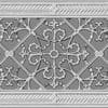 rendering of Arts and Crafts style decorative vent cover 6" x 16"