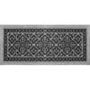 Decorative grille Craftsman style Arts and Crafts 12" x 30" in Nickel Finish.