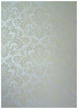 hand painted canvas panel silver damask