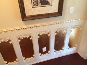 Home Decor Spanish Empire Style ornament in board and batten wainscoting