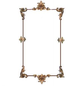 Decorative Wall Panels in Louis XIV Style with 2 Center Ornaments, 4 corners and 16' of molding