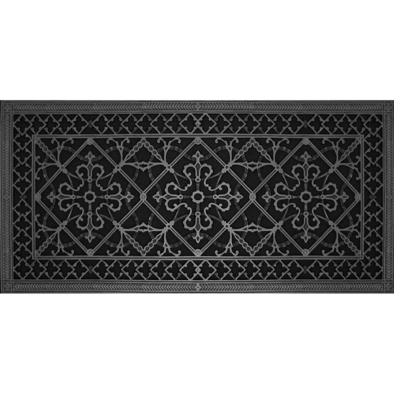 Decorative grille craftsman style Arts and Crafts 16" x 36" in Black finish.
