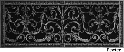 Radiator Cover Grille Louis XIV Fits Openings 8"×24"