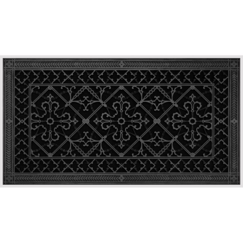 Magnetic Filter Grille Craftsman Style Arts and Crafts 14' x 30" in Black Finish.