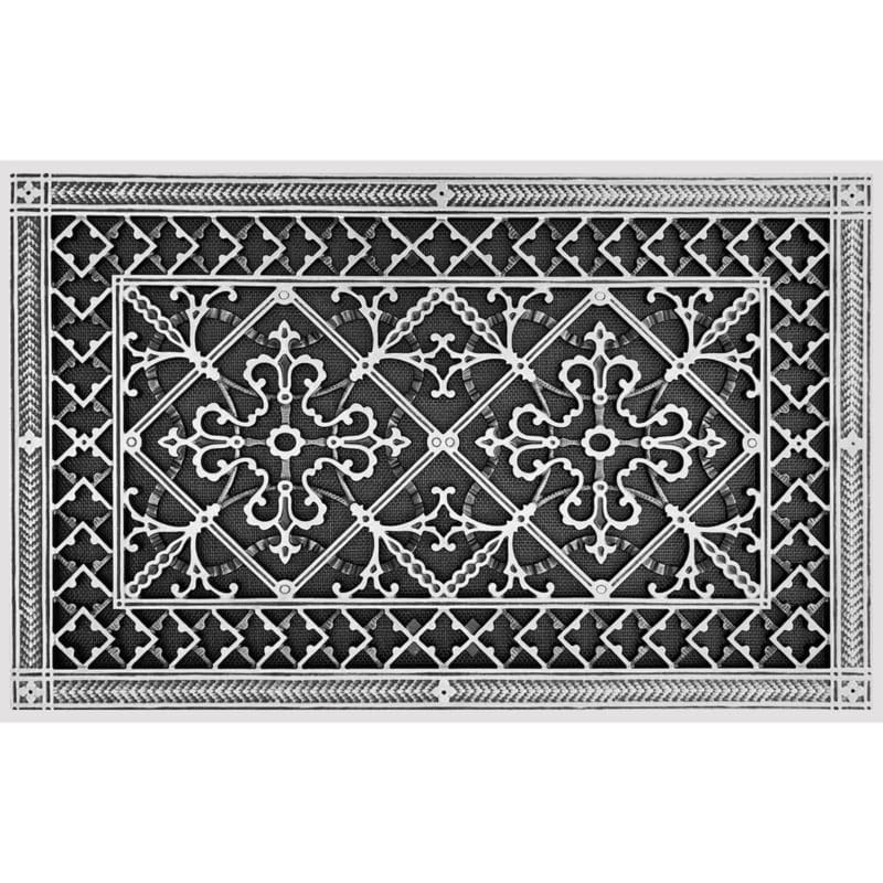 Magnetic Filter Grille Craftsman Style Arts and Crafts 12" x 20" in Nickel Finish.
