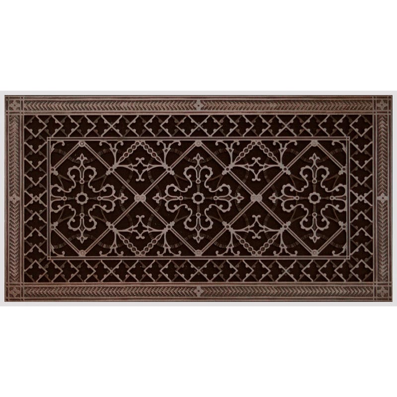 Magnetic Filter Grille Craftsman Style Arts and Crafts 12" x 24" in Rubbed Bronze Finish.
