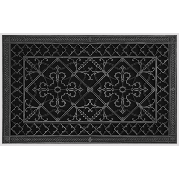 Magnetic Filter Grille in Craftsman Style Arts and Crafts. 14" x 24" in Black Finish