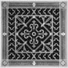 Magnetic filter grille in craftsman style arts and crafts 16" x 16" in Pewter finish.