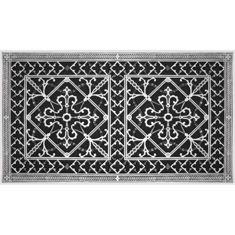 Magnetic Filter Grille Craftsman Style Arts and Crafts 16" x 30" in Nickel Finish