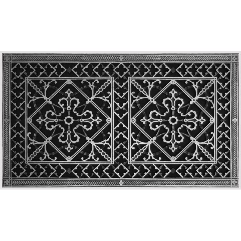 Magnetic Filter Grille Craftsman Style Arts and Crafts 16" x 30" in Pewter Finish.