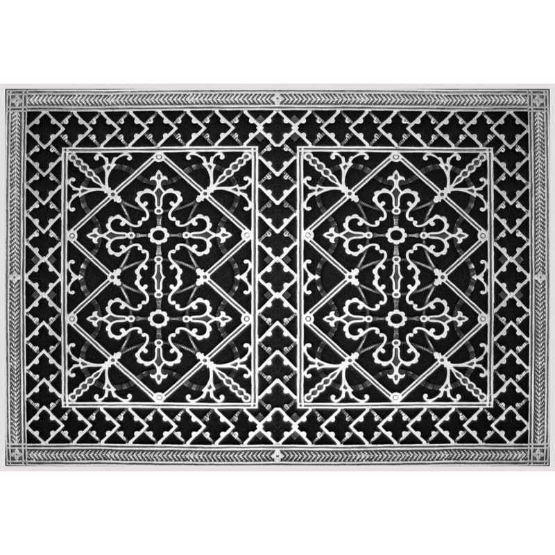Magnetic Filter Grille Craftsman Style Arts and Crafts 20" x 30" in Nickel Finish