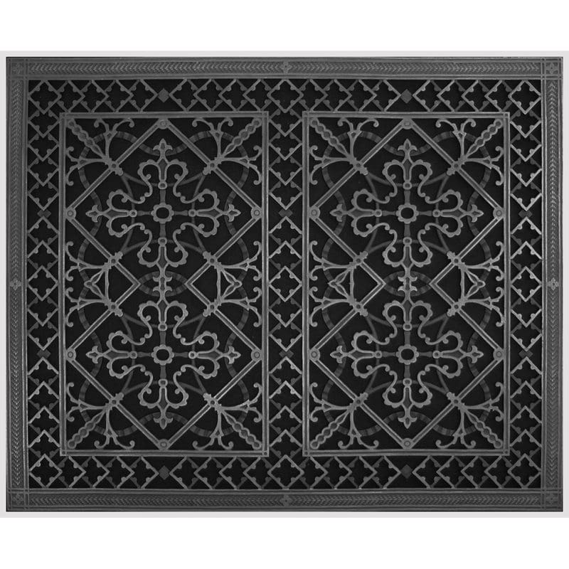 Magnetic Filter Grille Craftsman Style Arts and Crafts 24" x 30" in Black Finish