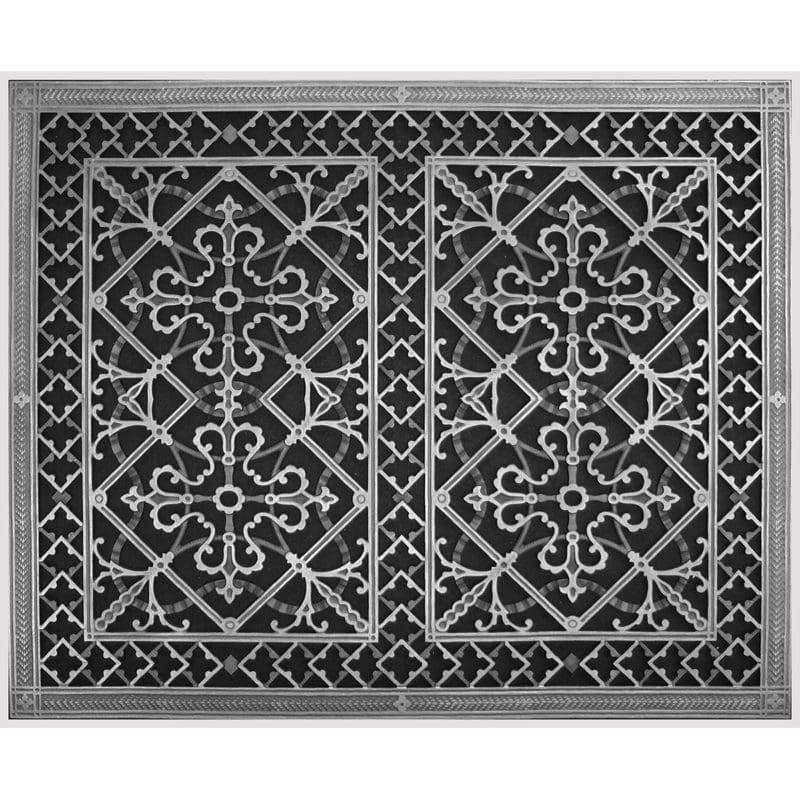 Magnetic Filter Grille Craftsman Style Arts and Crafts 24" x 30" in Pewter Finish.
