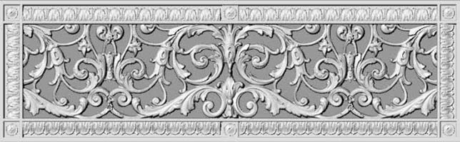 6" x 24" decorative vent cover in Louis XIV style
