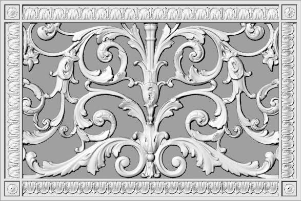 10" x 16" decorative vent cover in Louis XIV style