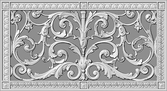 10" x 20" decorative vent cover in Louis XIV style